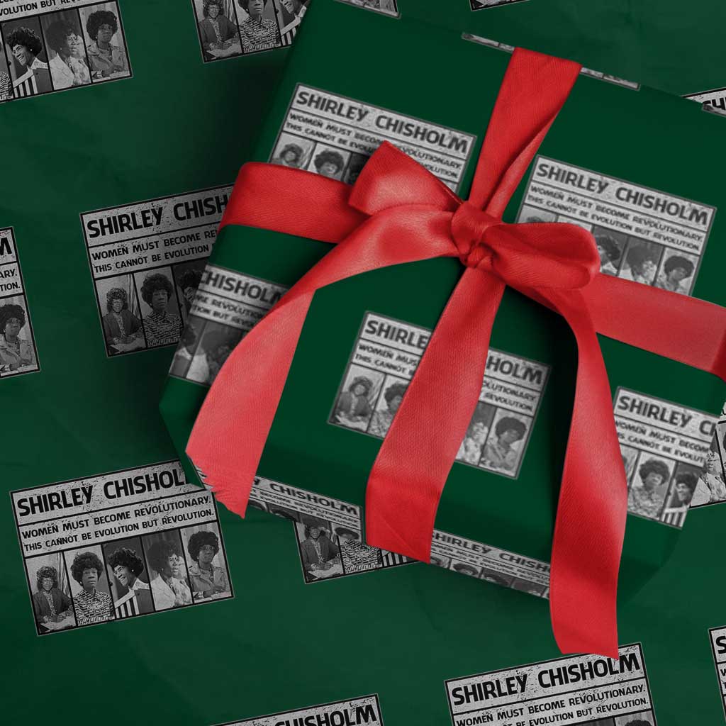 Shirley Chisholm Quote Wrapping Paper Roll Women Must Become Revolutionary