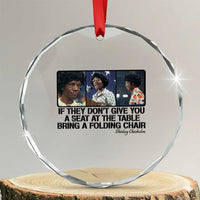 Shirley Chisholm Seat At The Table Quote Crystal Glass Ornament Strong Black Women Pride