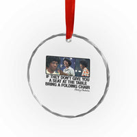 Shirley Chisholm Seat At The Table Quote Crystal Glass Ornament Strong Black Women Pride