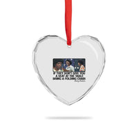 Shirley Chisholm Seat At The Table Quote Heart Crystal Glass Ornament Strong Black Women Pride