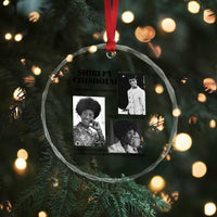 Shirley Chisholm Unbought And Unbossed Crystal Glass Ornament Vintage Feminist Poster