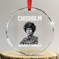 Shirley Chisholm Unbought And Unbossed Feminist Crystal Glass Ornament