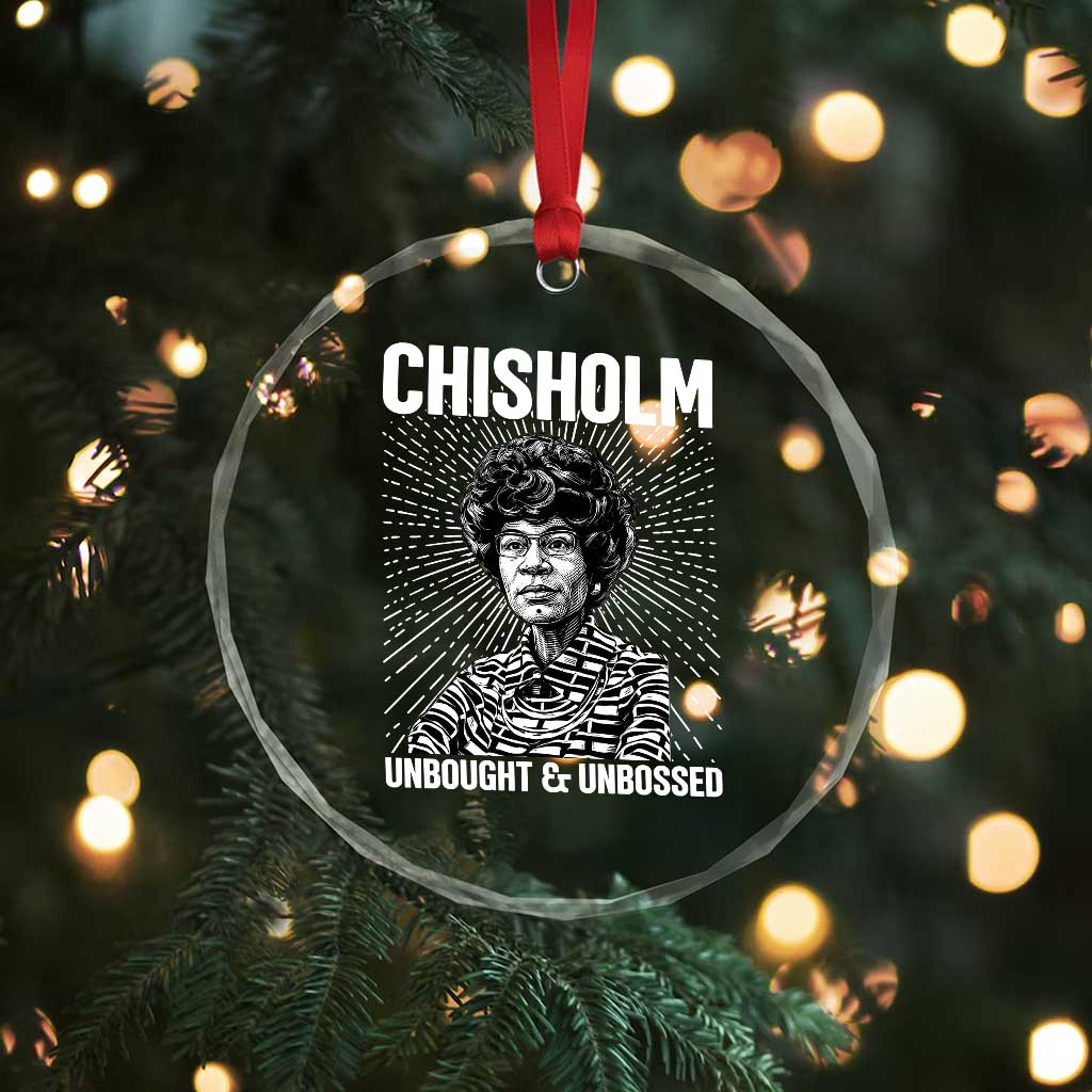 Shirley Chisholm Unbought And Unbossed Feminist Crystal Glass Ornament
