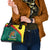 Grenada Shoulder Handbag Coat Of Arms With Bougainvillea Flowers LT7