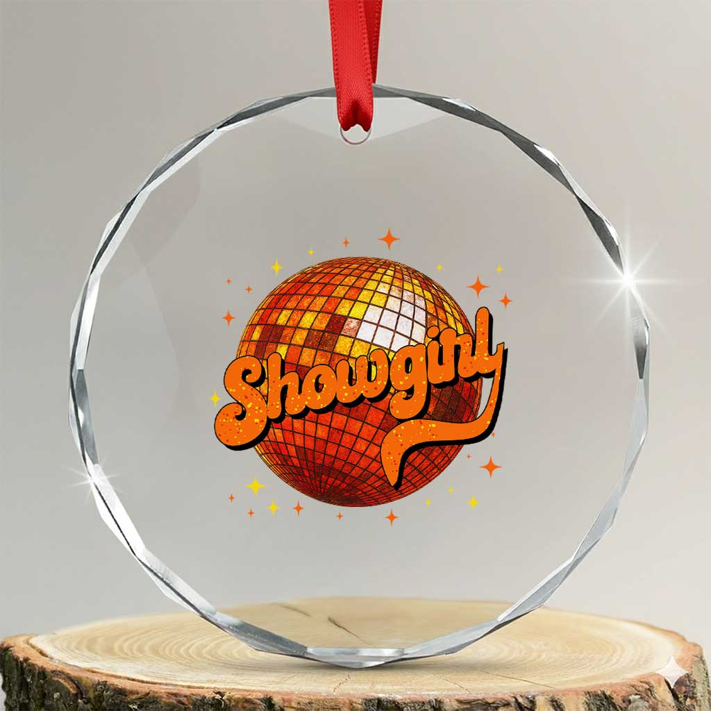 Showgirl Crystal Glass Ornament Orange Show Girl Concert Country Music Fan Gift