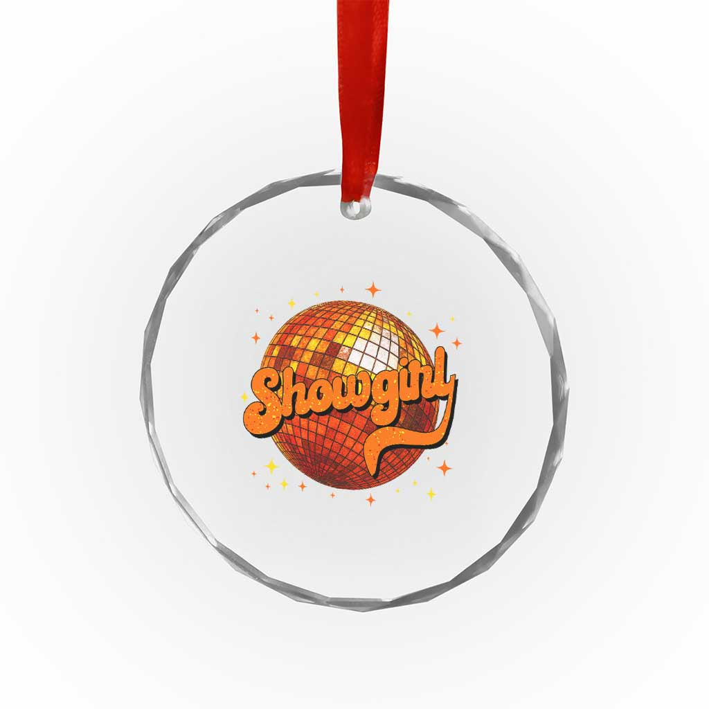 Showgirl Crystal Glass Ornament Orange Show Girl Concert Country Music Fan Gift