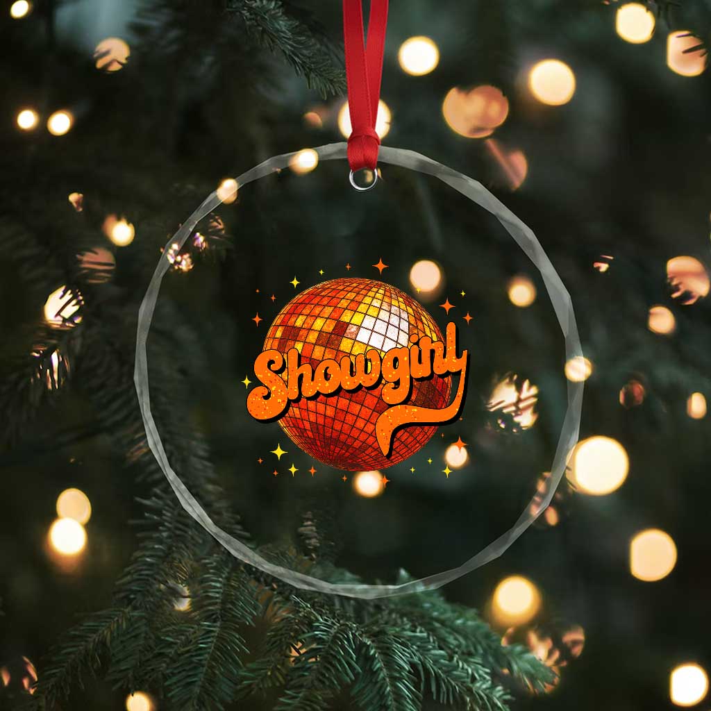 Showgirl Crystal Glass Ornament Orange Show Girl Concert Country Music Fan Gift
