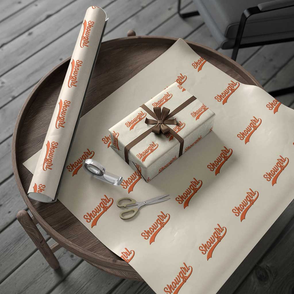 Showgirl Wrapping Paper Roll Varsity Script Vintage Sports Jersey Style TS10