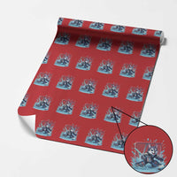 Siberian Husky Ice Hockey Player Wrapping Paper Roll Funny Goalie Gift - Wonder Print Shop