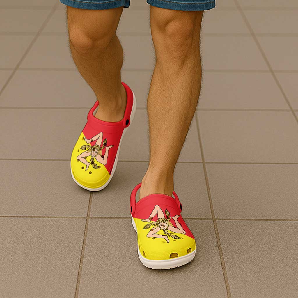 Sicily Italy Clogs Shoes Flag Color Inspiration - Wonder Print Shop