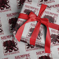 Siempre Antifascista Wrapping Paper Roll Anti Fascism Protest Vintage Hydra Dog