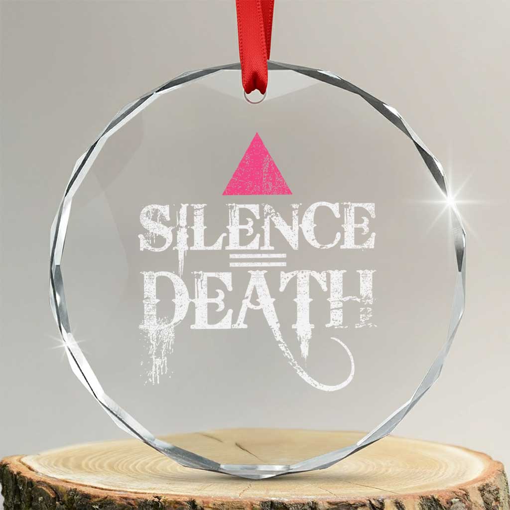 Silence Death Crystal Glass Ornament LGBTQ Pride Month - Wonder Print Shop