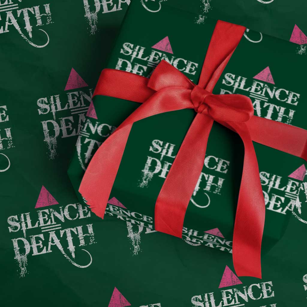 Silence Death Wrapping Paper Roll LGBTQ Pride Month - Wonder Print Shop