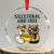 Silly Feral and Free Crystal Glass Ornament Funny Goose and Raccoon 4th of July Patriotic - Wonder Print Shop