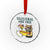 Silly Feral and Free Crystal Glass Ornament Funny Goose and Raccoon 4th of July Patriotic - Wonder Print Shop