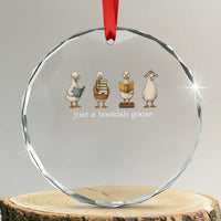 Silly Goose Book Club Crystal Glass Ornament Funny Bookish Book Lover
