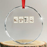 Silly Goose Carpenter Crystal Glass Ornament Funny Woodworker Dad Gift