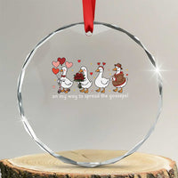 Silly Goose Christian Valentine Gospel Crystal Glass Ornament On My Way To Spread The Goosepel - Wonder Print Shop