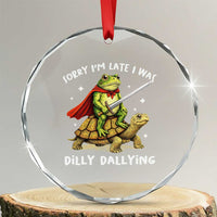 Silly Goose Crystal Glass Ornament Sorry Im Late I Was Dilly Dallying