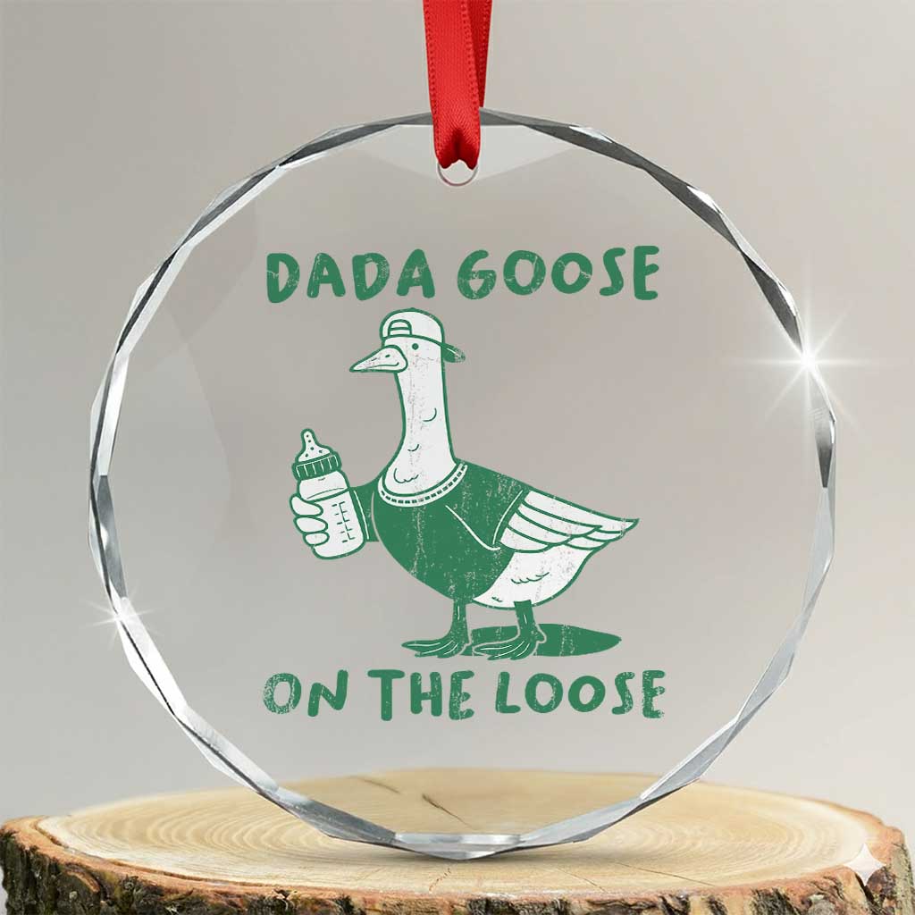 Silly Goose Dad Crystal Glass Ornament New Dad Pregnancy Announcement Fathers Day