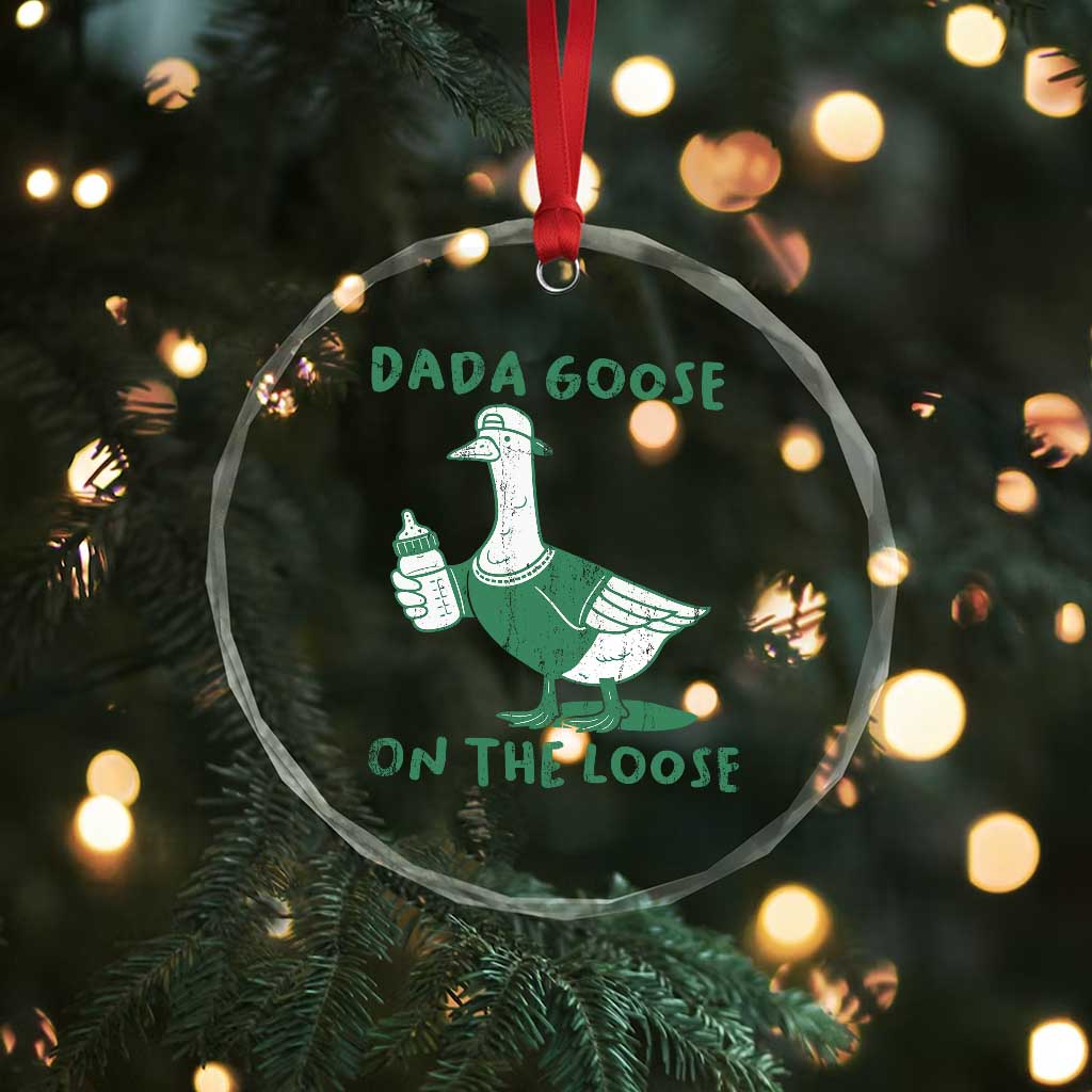 Silly Goose Dad Crystal Glass Ornament New Dad Pregnancy Announcement Fathers Day