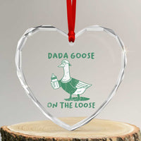 Silly Goose Dad Heart Crystal Glass Ornament New Dad Pregnancy Announcement Fathers Day