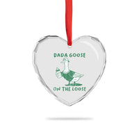 Silly Goose Dad Heart Crystal Glass Ornament New Dad Pregnancy Announcement Fathers Day