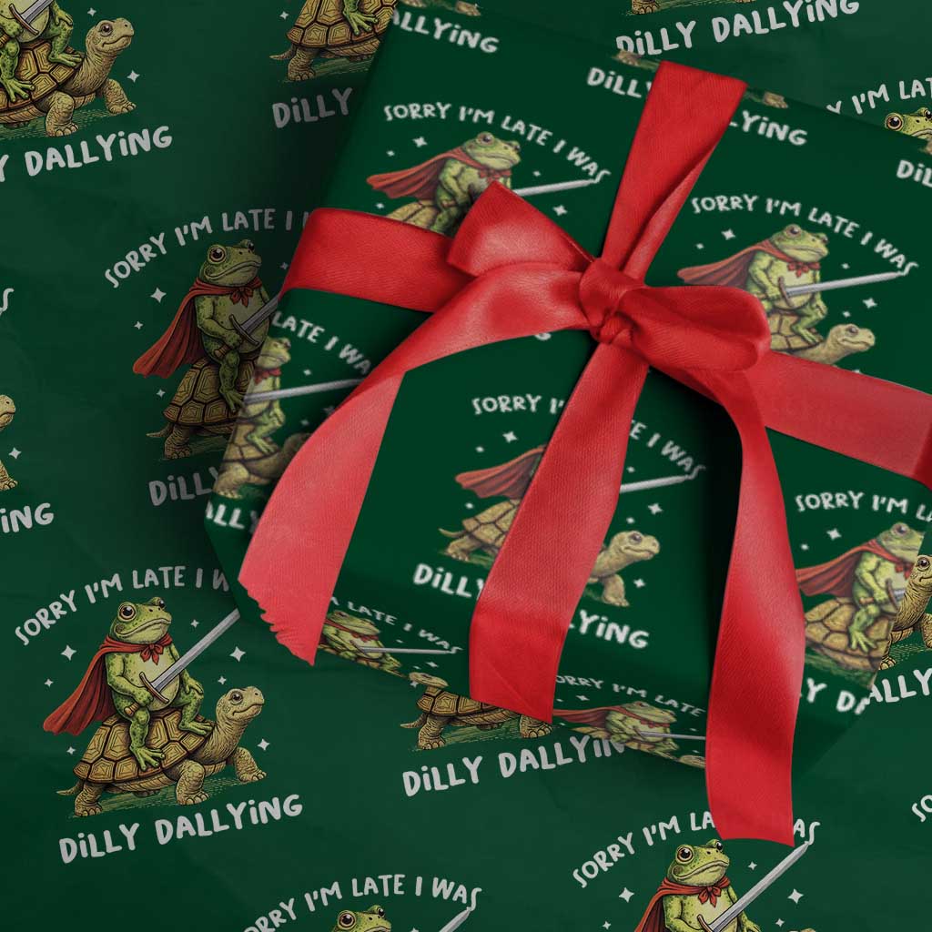 Silly Goose Wrapping Paper Roll Sorry Im Late I Was Dilly Dallying