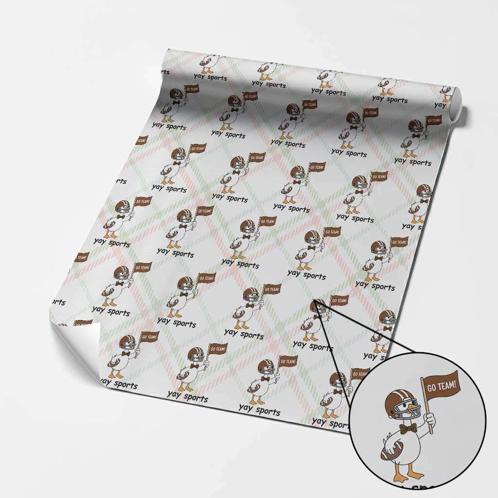 Silly Goose Football Wrapping Paper Roll Yays Sport - Wonder Print Shop