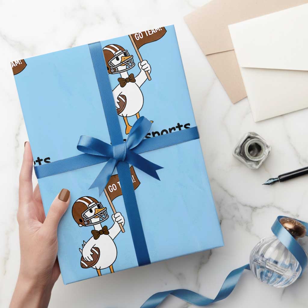 Silly Goose Football Wrapping Paper Roll Yays Sport - Wonder Print Shop