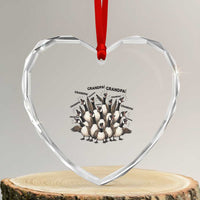 Silly Goose Grandpa Heart Crystal Glass Ornament Funny Family Chaos Grandfather