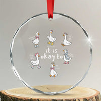 Silly Goose It is Okay to Mental Health Crystal Glass Ornament Counselor Special Education
