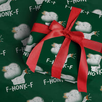 Silly Goose Meme Wrapping Paper Roll Retro F-Honk-F Funny Farm Animal - Wonder Print Shop