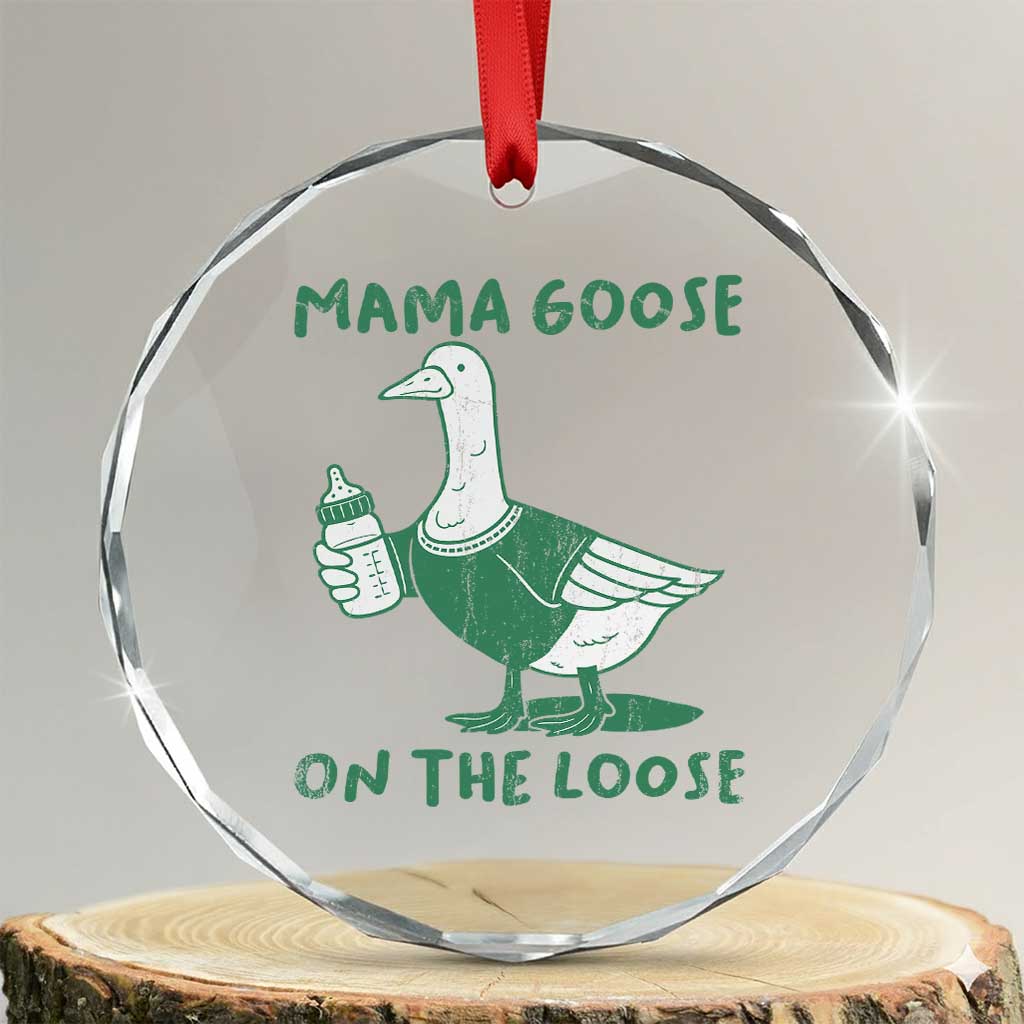 Silly Goose Mom Crystal Glass Ornament New Mom Pregnancy Announcement Mothers Day