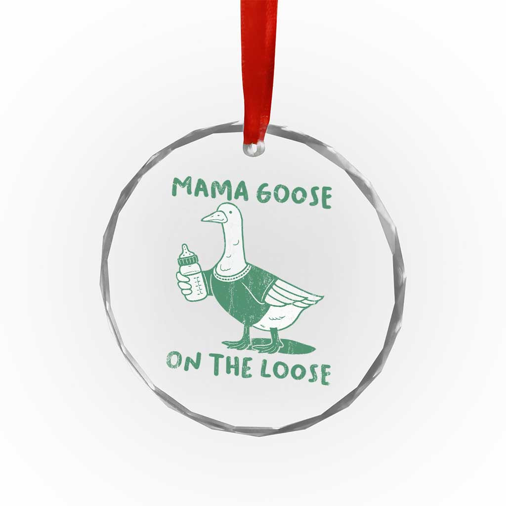 Silly Goose Mom Crystal Glass Ornament New Mom Pregnancy Announcement Mothers Day