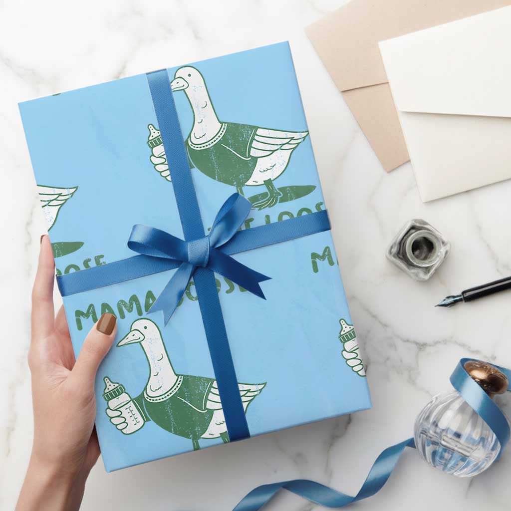 Silly Goose Mom Wrapping Paper Roll New Mom Pregnancy Announcement Mothers Day