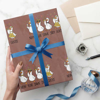 Silly Goose New Years 2026 Wrapping Paper Roll Cute Goose Party Holiday - Wonder Print Shop