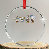 Silly Goose Oktoberfest Crystal Glass Ornament Cute Bavarian Beer Festival Animal Humor