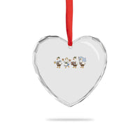 Silly Goose Oktoberfest Heart Crystal Glass Ornament Cute Bavarian Beer Festival Animal Humor