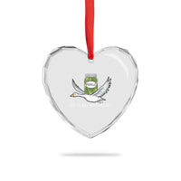 Silly Goose Pickle Lovers Heart Crystal Glass Ornament Off To Buy More Pickles