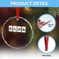 Silly Goose Pipeline Worker Crystal Glass Ornament Funny Welding Graphic Gift