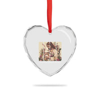 Silly Rabbit Easter Is For Jesus Heart Crystal Glass Ornament Christian Jeusus Floral Easter