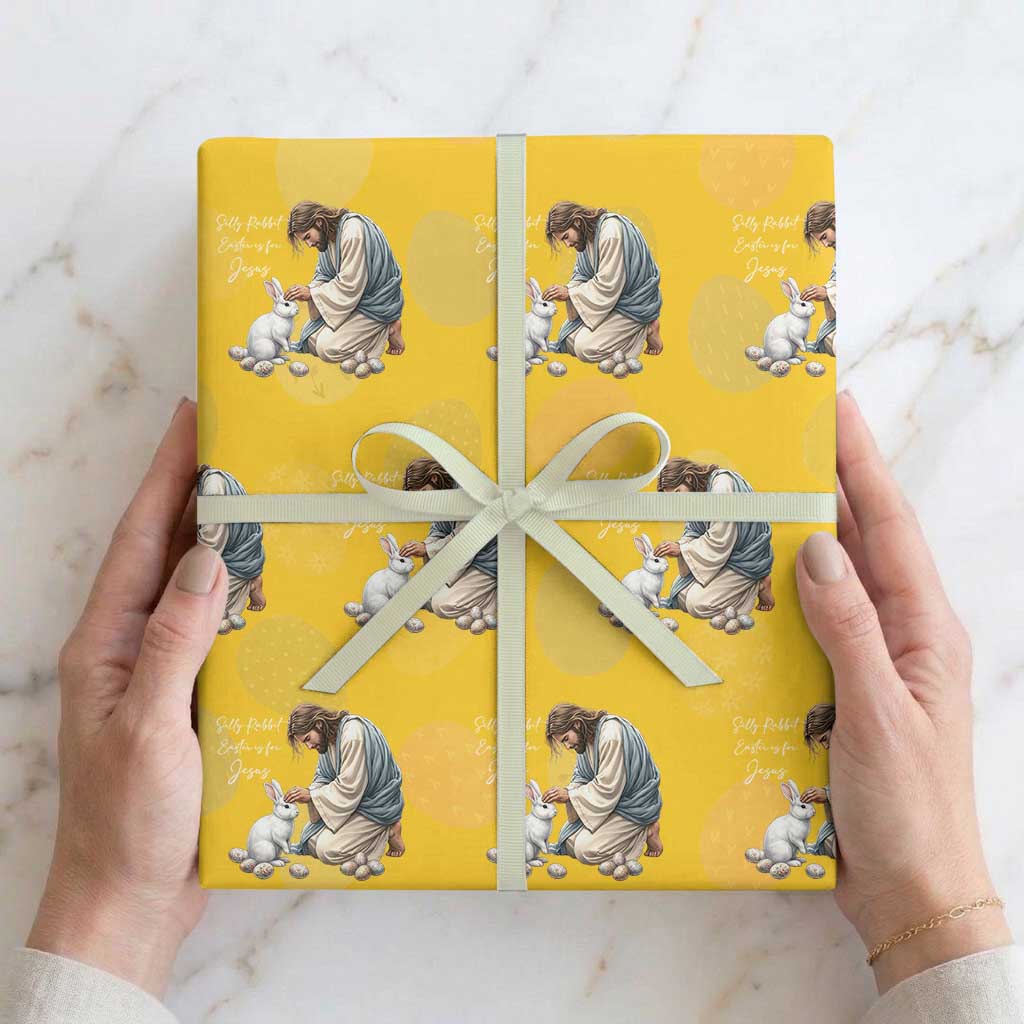 Silly Rabbit Easter Is For Jesus Wrapping Paper Roll Christian Easter Religious