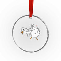 Sily Goose Meme Crystal Glass Ornament Funny Quote You Were Never An Option - Wonder Print Shop