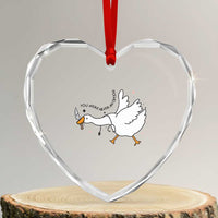 Sily Goose Meme Heart Crystal Glass Ornament Funny Quote You Were Never An Option - Wonder Print Shop