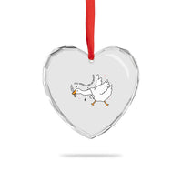 Sily Goose Meme Heart Crystal Glass Ornament Funny Quote You Were Never An Option - Wonder Print Shop