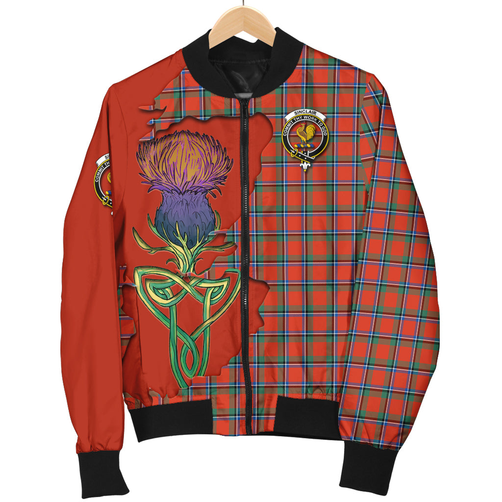 sinclair-ancient-tartan-family-crest-bomber-jacket-tartan-plaid-with-thistle-and-scotland-map-jacket