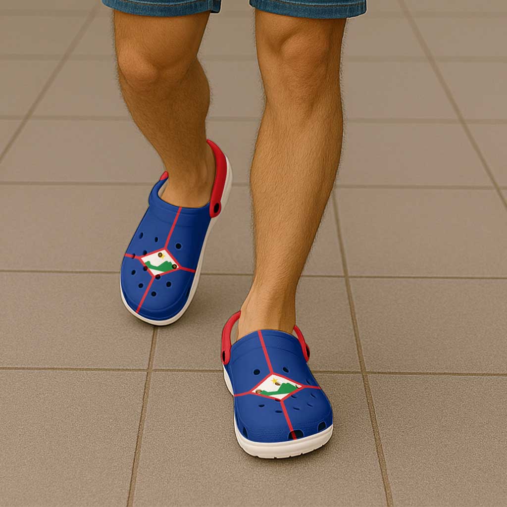 Sint Eustatius Clogs Shoes Heritage Palette Flag-Inspired - Wonder Print Shop