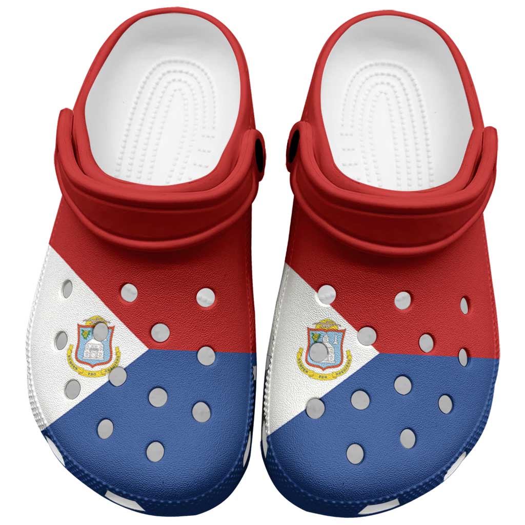Sint Maarten Clogs Shoes Heritage Palette Flag-Inspired - Wonder Print Shop