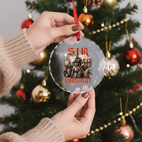 Sir Cumsalot Funny Offensive Knight Meme Bootleg Graphic Crystal Glass Ornament